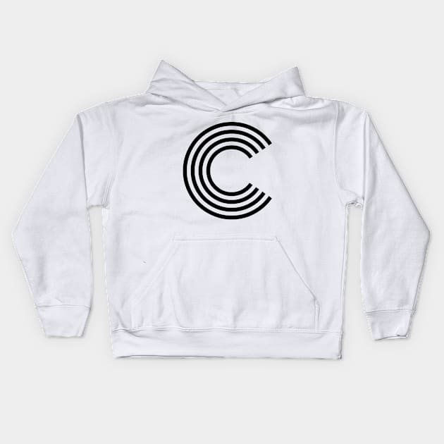 Alphabet C (Uppercase letter c), Letter C Kids Hoodie by maro_00